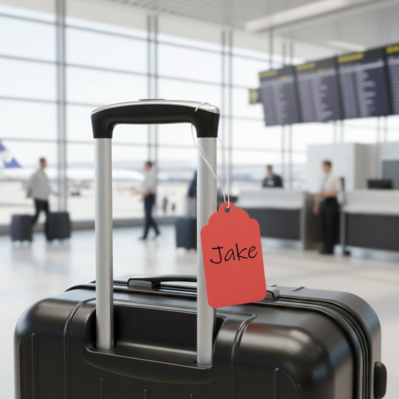 Brothersbox Red Price Tags 300pcs, Tag with Strings Attached Matte Surface Marking Merchandise Hang Tag Labels for Christmas Gift Jewelry Clothing Garage Yard Rummage Sale Supplies 1.69 x 2.75 inch - Image 5